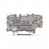 WAGO 2002-1671 2 laidų atjungimo ir testavimo gnybtų blokas su Push-in CAGE CLAMP, pilkas