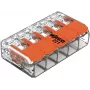 WAGO 221-415 COMPACT jungiamasis gnybtas 5 laidininkams, 0,2-4 mm², 25 vnt. pakuotė