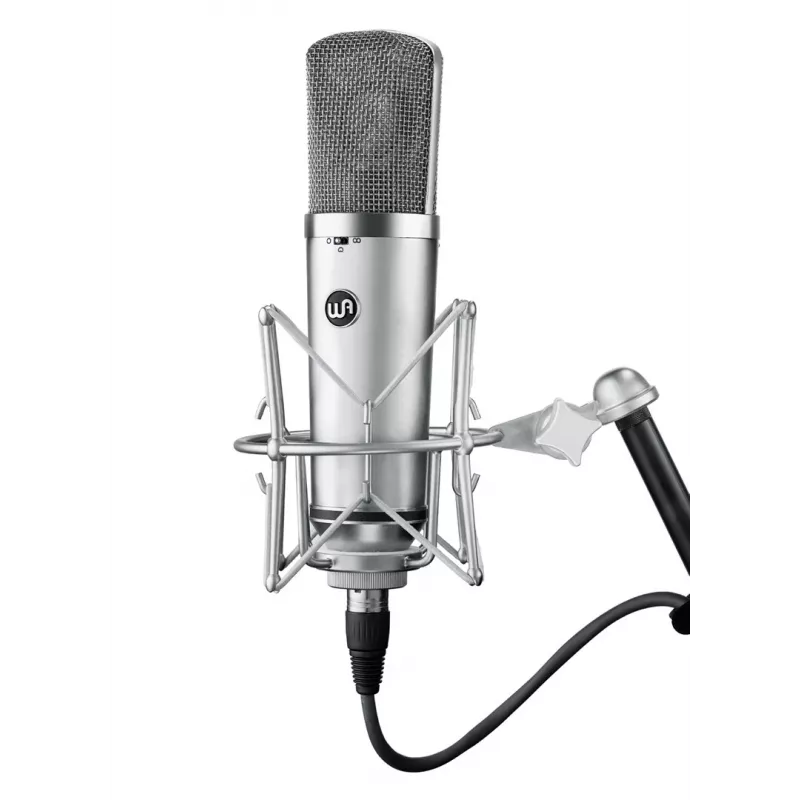 Warm Audio WA-67 vamzdinis kondensatorinis mikrofonas sidabrinis studijinis mikrofonas