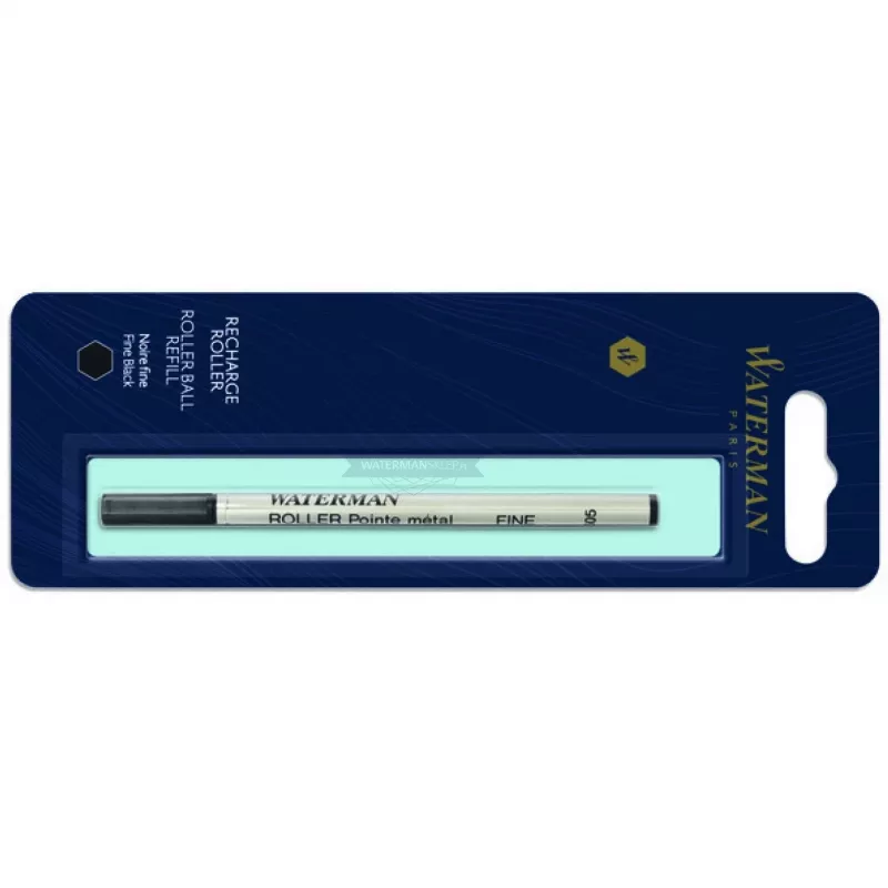Waterman Rollerball Pildymo Šerdelė Juoda Plona – 1 Burbulinė Pakuotė