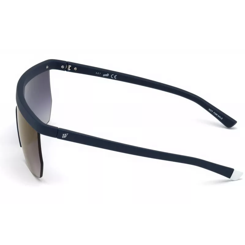WEB EYEWEAR MAN Akiniai nuo saulės WE0221-91X Stačiakampis Acetatinis Juodas Rėmas Pilki Lęšiai 54mm
