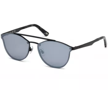 WEB EYEWEAR WE0189-02C Unisex akiniai nuo saulės - juodas rėmelis, pilki lęšiai 59mm