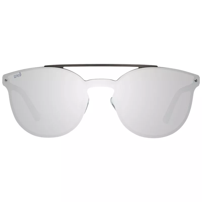 WEB EYEWEAR WE0190-0009C Unisex akiniai - geometrinis juodas rėmelis, pilki lęšiai
