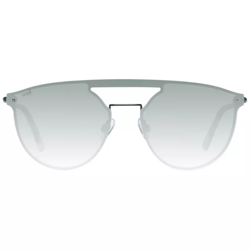 WEB EYEWEAR WE0193-13802Q Unisex akiniai nuo saulės, juodas rėmelis, pilki lęšiai, 55 mm