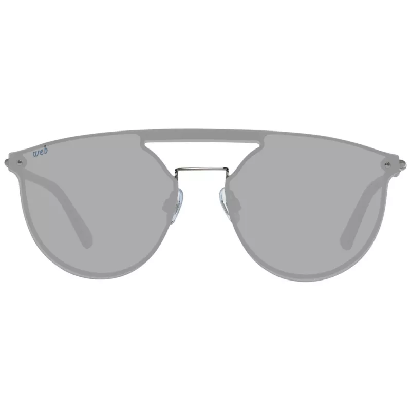 WEB EYEWEAR WE0193-13808V Unisex Sunglasses - Shiny Black Frame, Smoke Lens, 54mm