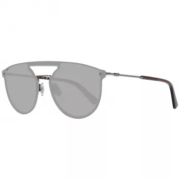 WEB EYEWEAR WE0193-13808V Unisex Sunglasses - Shiny Black Frame, Smoke Lens, 54mm