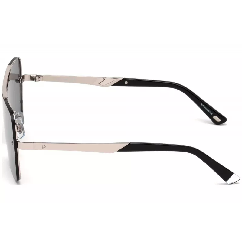WEB EYEWEAR WE0202-16C Unisex akiniai nuo saulės, blizgantis juodas rėmelis, pilki lęšiai, 54 mm