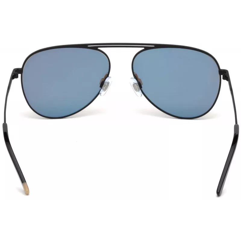 WEB EYEWEAR WE0206-02G Unisex stačiakampiai akiniai nuo saulės - Havana acetato rėmelis, žali polikarbonato lęšiai, UV400 apsauga