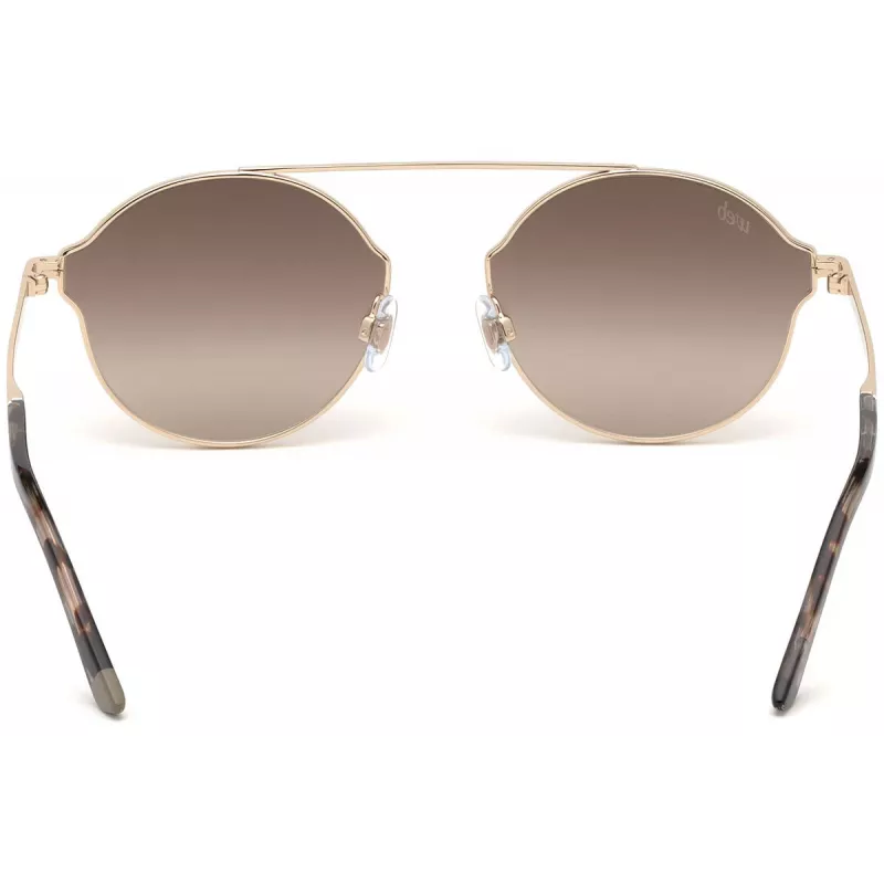 Web Eyewear WE0243-32G Unisex Pilot Akiniai Auksiniu Rėmeliu Rudi Gradientiniai Lęšiai UV400 58mm