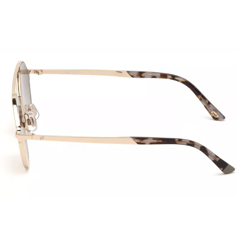 Web Eyewear WE0243-32G Unisex Pilot Akiniai Auksiniu Rėmeliu Rudi Gradientiniai Lęšiai UV400 58mm