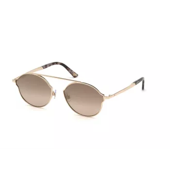 Web Eyewear WE0243-32G Unisex Pilot Akiniai Auksiniu Rėmeliu Rudi Gradientiniai Lęšiai UV400 58mm