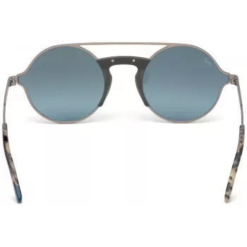 WEB EYEWEAR WE0247-09Q Unisex Square Sunglasses Havana Acetate Frame Brown Polycarbonate Lens UV400
