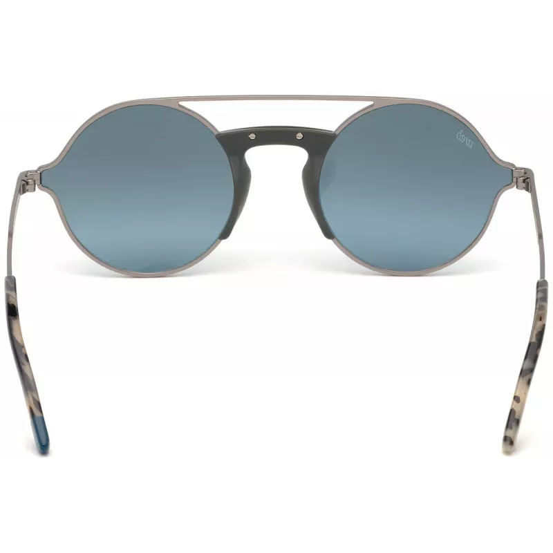 WEB EYEWEAR WE0247-09Q Unisex Square Sunglasses Havana Acetate Frame Brown Polycarbonate Lens UV400