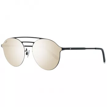 WEB EYEWEAR WE0249-5802G Unisex akiniai nuo saulės, juodas rėmelis, pilki lęšiai, 58/18/145 mm