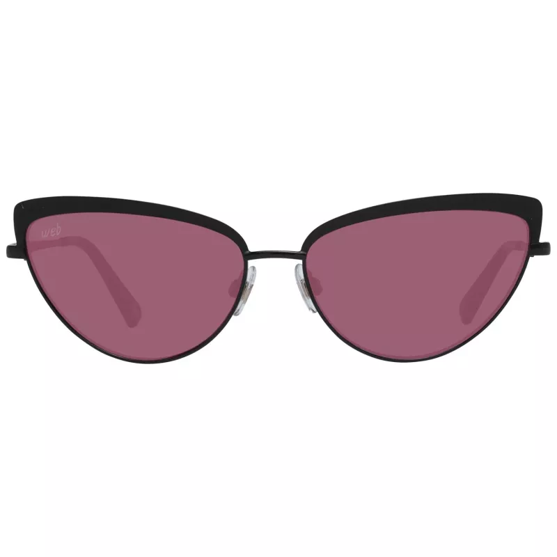 WEB EYEWEAR Moteriški kvadratiniai acetatiniai akiniai nuo saulės WE0272-5901Z - Juodas rėmelis, pilki lęšiai 59 mm