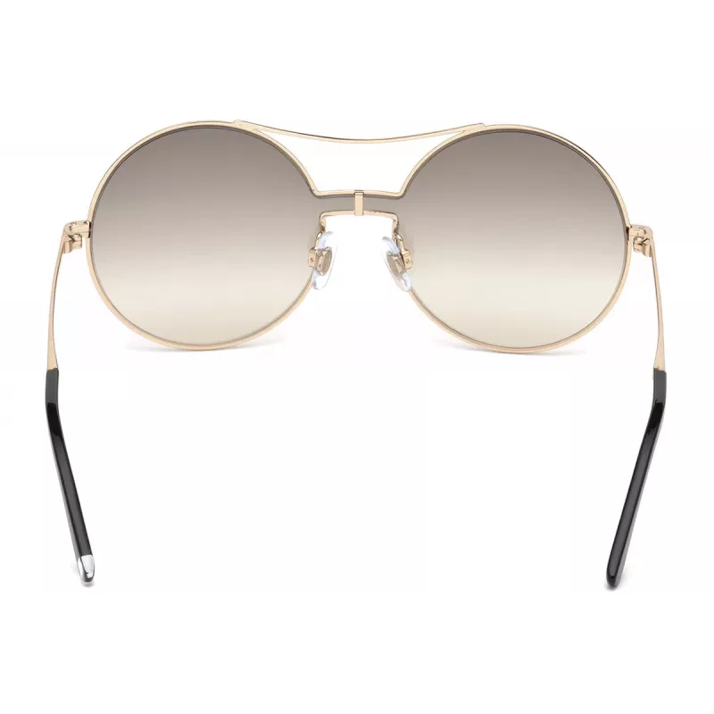 WEB EYEWEAR Moteriški akiniai nuo saulės WE0211-28G Auksinis metalinis rėmas Rudi gradientiniai lęšiai 59mm