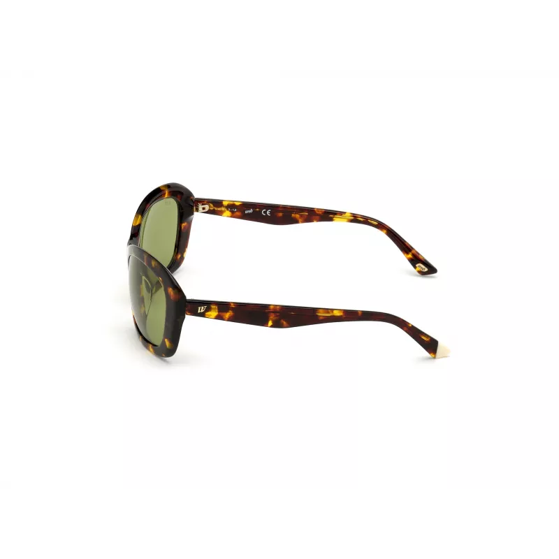 WEB EYEWEAR Moteriški akiniai nuo saulės WE0289-5652N Havana acetatinis kvadratinis rėmelis, rudi gradientiniai lęšiai 56/19/130 mm