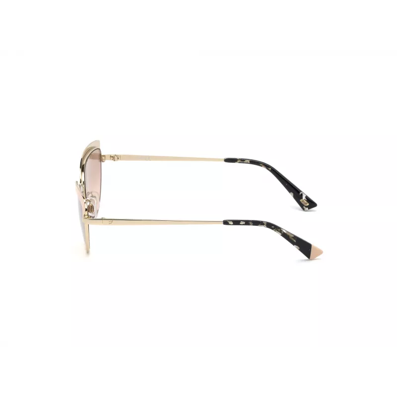 WEB EYEWEAR moteriški WE0272-5932Z kvadratiniai acetatiniai akiniai nuo saulės, juodas rėmelis, pilki lęšiai, 59mm
