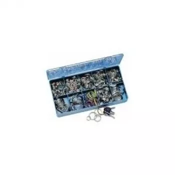 WEDO 262 300 raktų žiedų rinkinys, 300 vienetų, grūdintas plienas, blizgus nikeliuotas, 6 dydžiai (15-35 mm)