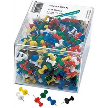 WEDO piešimo smeigtukai, 10 mm galvutės skersmuo, 12 mm smeigtuko ilgis, nikeliuotas plienas, sidabrinės spalvos, 100 vienetų (54600)