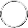 WEDO metaliniai raktų žiedai 38 mm blizgus nikeliuotas sidabrinis, 100 vienetų pakuotė 2623038