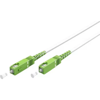 Wentronic Goobay 59596 SC/APC į SC/APC vienmodis OS2 šviesolaidinis pataisos kabelis, 3 m, LSZH, baltas