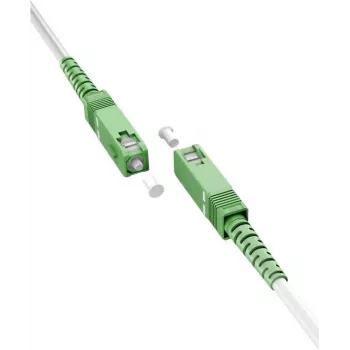 Wentronic Goobay 59597 SC/APC į SC/APC vienmodis OS2 šviesolaidinis jungiamasis kabelis, 5 m, LSZH, baltas