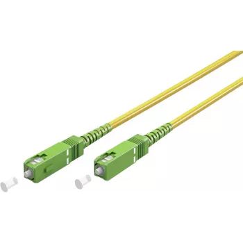 Wentronic Goobay 59641 OS2 vienmodo šviesolaidinis pataisos kabelis, SC/APC į SC/APC, 5 m, geltonas, LSZH