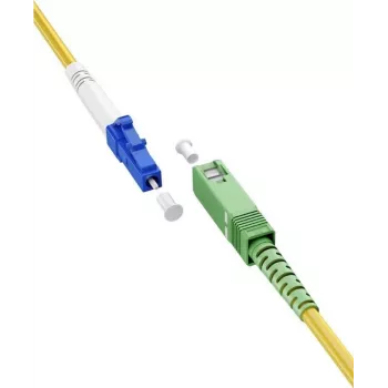 WENTRONIC Goobay 59651 OS2 vienmodis šviesolaidinis pataisos kabelis SC/APC į LC/UPC, 5 m, geltonas, LSZH