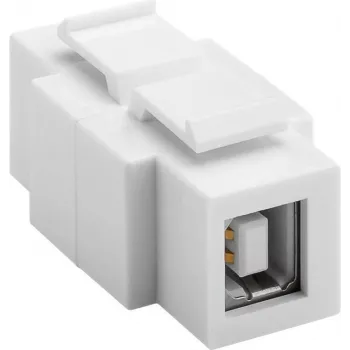 WENTRONIC Goobay 79930 plokščias USB 2.0 adapteris, USB-A moteriškas į USB-B moterišką, baltas