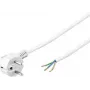 Wentronic Goobay kampuotas Schuko maitinimo kabelis su atvirais galais, 5 m, baltas, H05VV-F 3G1.5, 16 A 93313