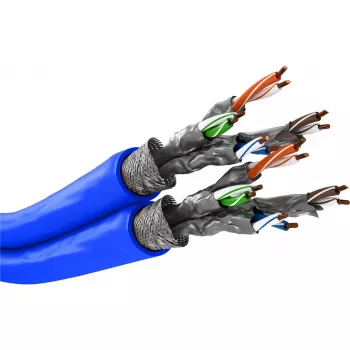 Wentronic Goobay CAT 7A dvigubas tinklo kabelis S/FTP PiMF mėlynas - Vario laidininkas CU AWG 22/1 (75716)