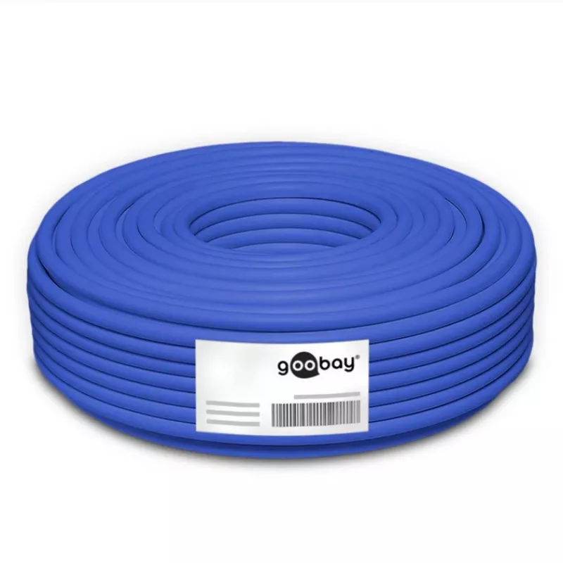 Wentronic Goobay CAT 7A dvigubas tinklo kabelis S/FTP PiMF mėlynas - Vario laidininkas CU AWG 22/1 (75716)