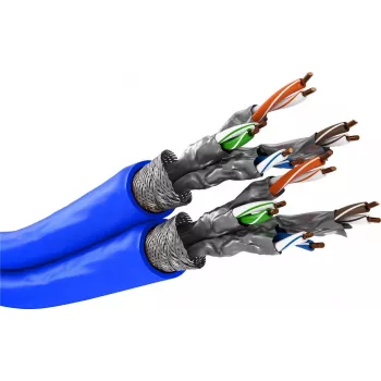 Wentronic Goobay CAT 7A dvigubas tinklo kabelis S/FTP PiMF mėlynas - Vario laidininkas CU AWG 22/1 (75716)