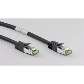 Wentronic Goobay CAT 8.1 tinklo kabelis, S/FTP (PiMF), juodas, 3 m - LSZH be halogenų, varis AWG 24 (66723)