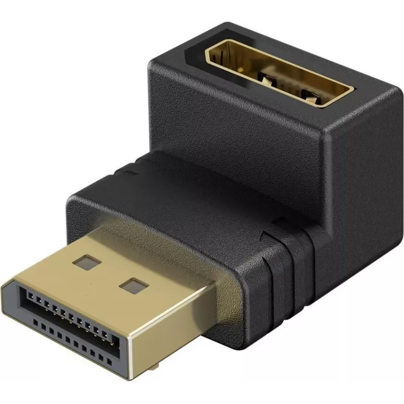 Wentronic Goobay DisplayPort kampinis adapteris 90° žemyn juodas (77130)