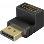 Wentronic Goobay DisplayPort kampinis adapteris 90° žemyn juodas (77130)