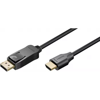 Wentronic Goobay DisplayPort į HDMI kabelis 1,8 m juodas 4K@30Hz 80524