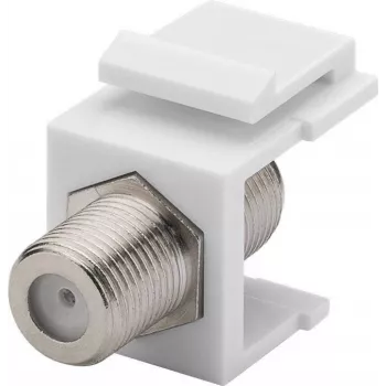 Wentronic Goobay Keystone modulis SAT/antenos F-female į F-female sujungėjas baltas 79474