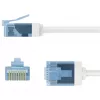 Wentronic Goobay itin lankstus CAT 6A tinklo kabelis plonas U/UTP baltas - itin trumpi jungtys, 0,5 m 74299