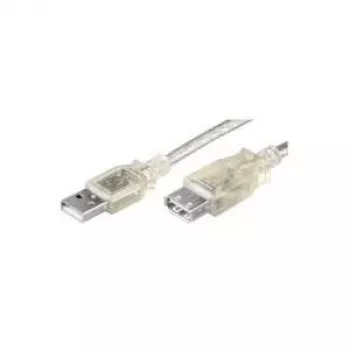 Wentronic Goobay USB 2.0 Hi-Speed prailginimo kabelis, pilkas, 0,6 m – USB Type A male į USB Type A female 68624