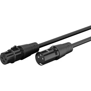 WENTRONIC Goobay XLR mikrofono kabelis, 1 m, juodas, vyriškas į moterišką 80028