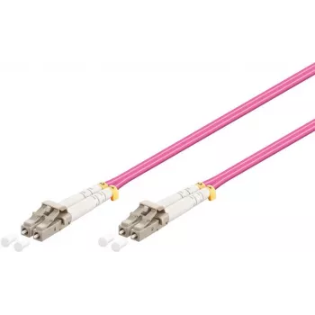 Wentronic LC-LC OM4 dvigubas daugiamodis šviesolaidinis pataisos kabelis, 50/125µm, LSZH, rožinis 95940