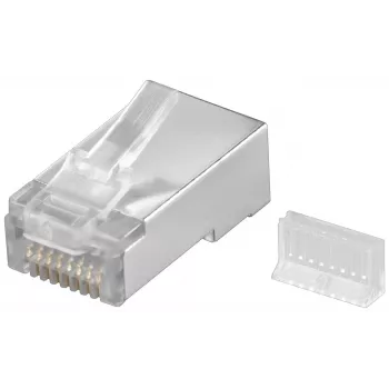 Wentronic RJ45 modulinis kištukas ekranuotas 8P8C apvaliam kabeliui, biriai