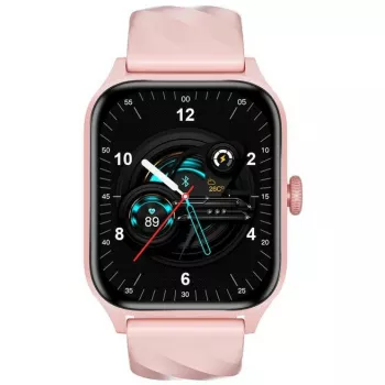 WEOFLY Active Smartwatch Pink 1.85 colio TFT LCD Bluetooth 5.2 IP68 širdies ritmo SpO2 miego stebėjimas 100+ sporto režimų 280mAh magnetinis įkrovimas silikoninis dirželis