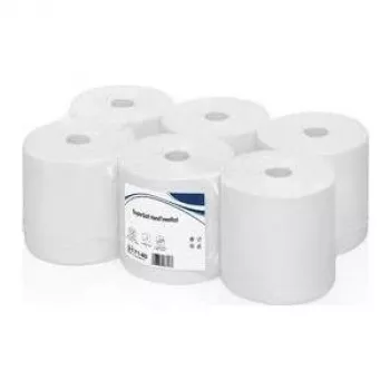 WEPA Super Soft 2 sluoksnių itin baltas popierinių rankšluosčių ritinys, 140 m, 198 mm, vaflinis įspaudimas, 100% celiuliozė, 1 ritinys (317140)