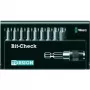 Wera 05056164001 9 dalių Torx antgalių rinkinys su Rapidaptor laikikliu, 1/4 colio šešiabriaunis kotas, 25 mm antgaliai, TX8–TX40, Bit-Check dėklas