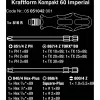 Wera 17 dalių Kraftform Kompakt 60 antgalių rinkinys, plokšti, Phillips, Pozidriv, TORX BO 05051042001