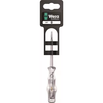 Wera 247 įtampos testerio atsuktuvas, plokščias 0,5 x 3,0 x 70 mm, 150-250V AC, DIN VDE 0680-6, Kraftform rankena 05100100001
