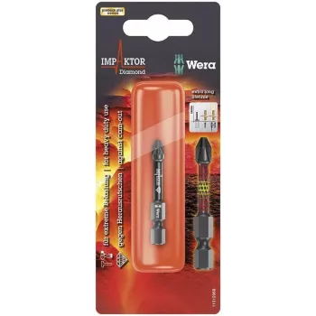 Wera 855/4 IMP DC PoziDriv PZ1 deimantu dengtas smūginis antgalis, 1/4 inch šešiakampis, 50 mm 05073961001